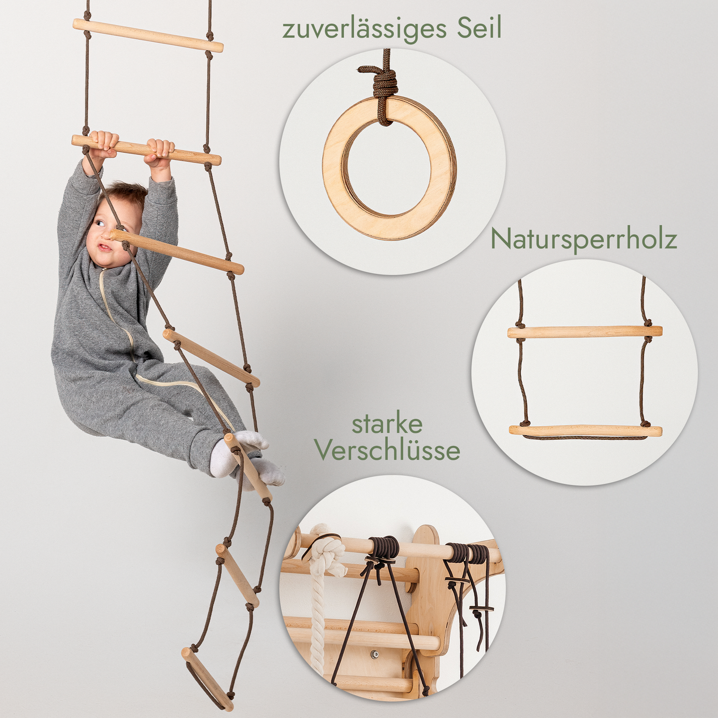 Set aus drei Schaukeln