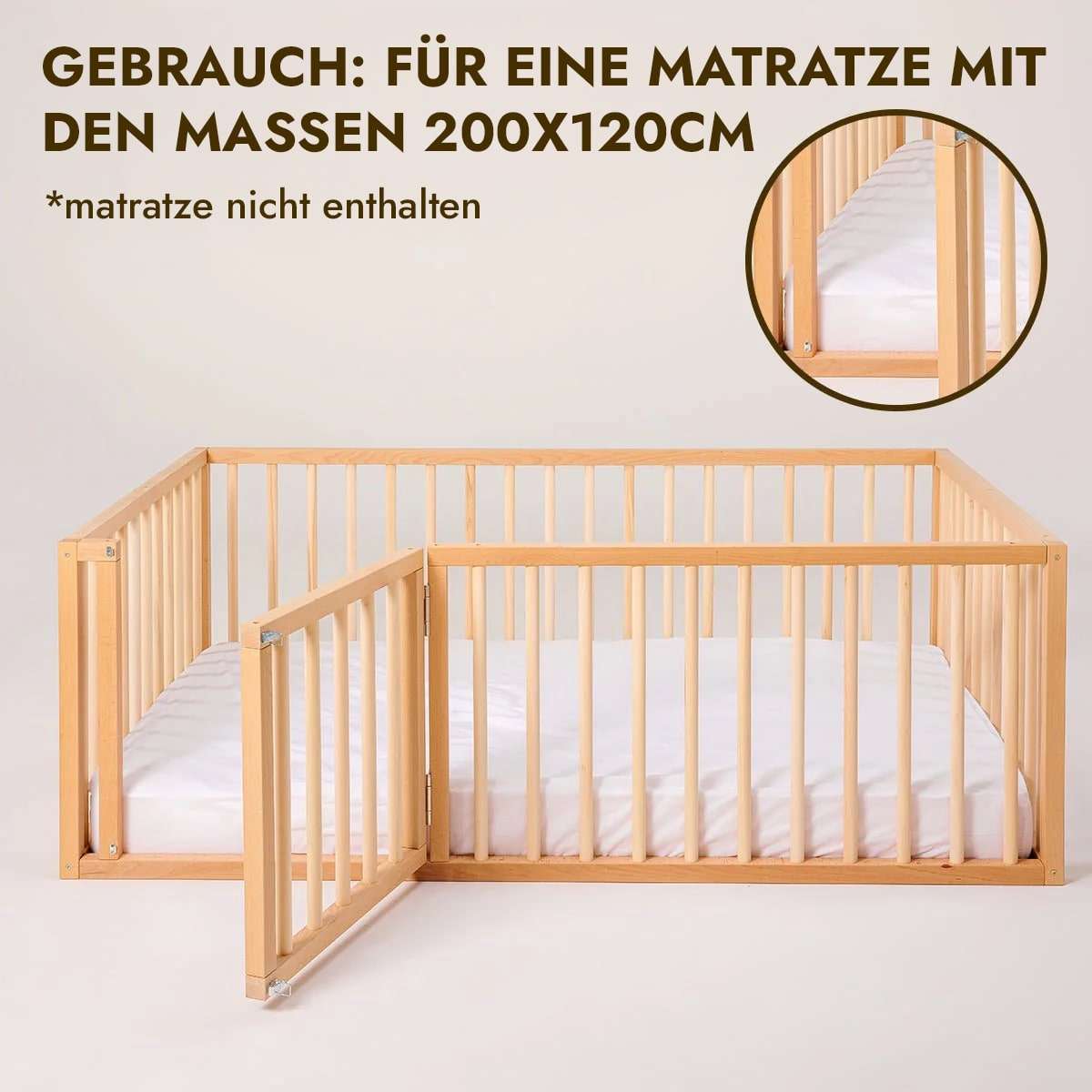 Montessori Bodenbett für Kinder und Kleinkinder ab 6 Monaten-2