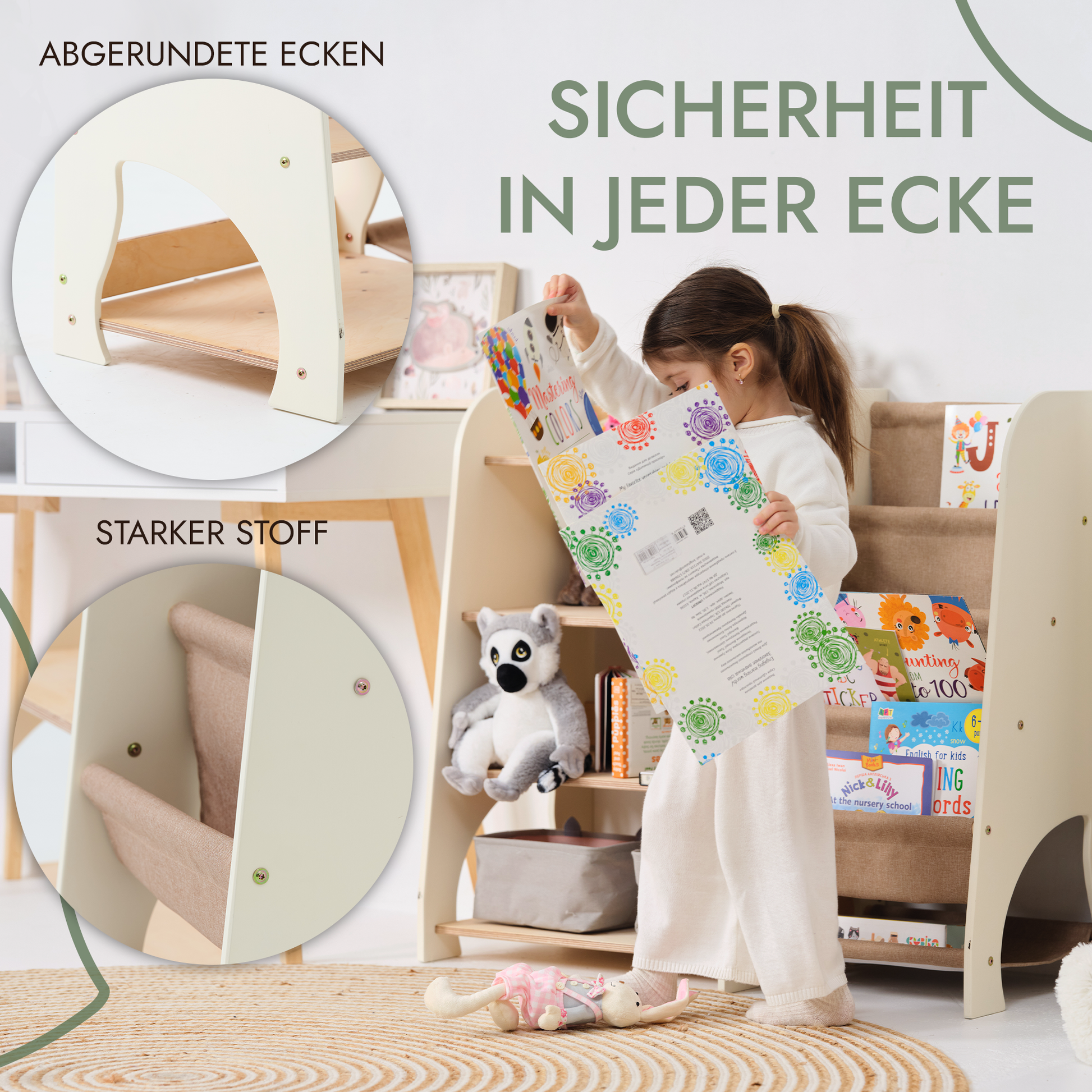 2-in-1 Montessori-Regal for books 