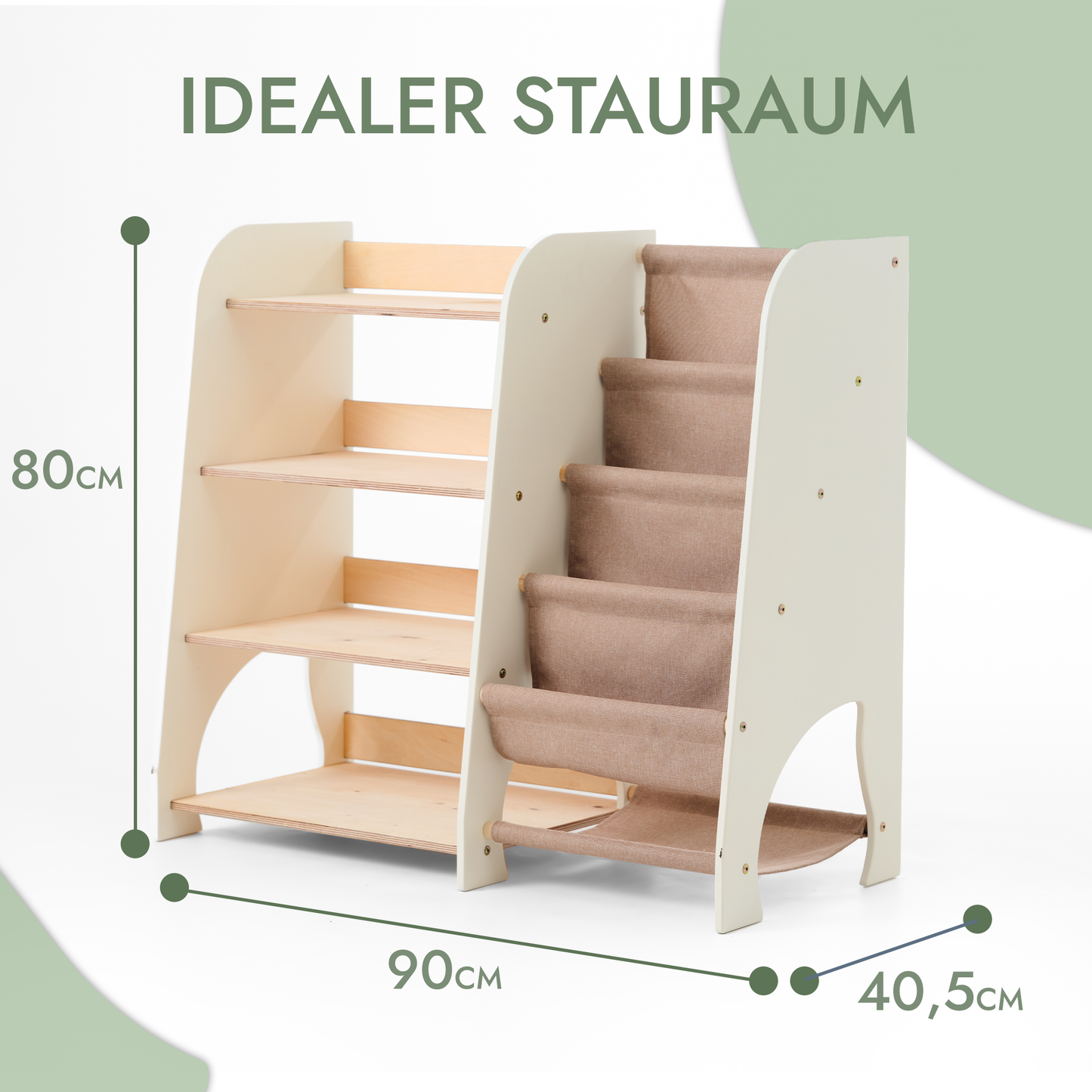 2-in-1 Montessori-Regal for books 