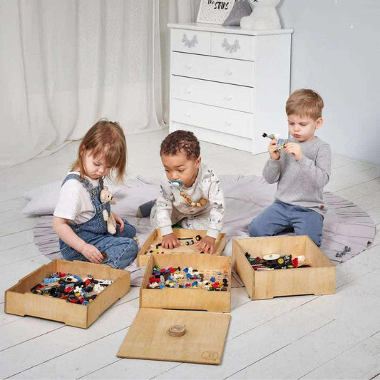 Aufbewahrungs und Sortierbox für LEGO – Wooden Storage Box