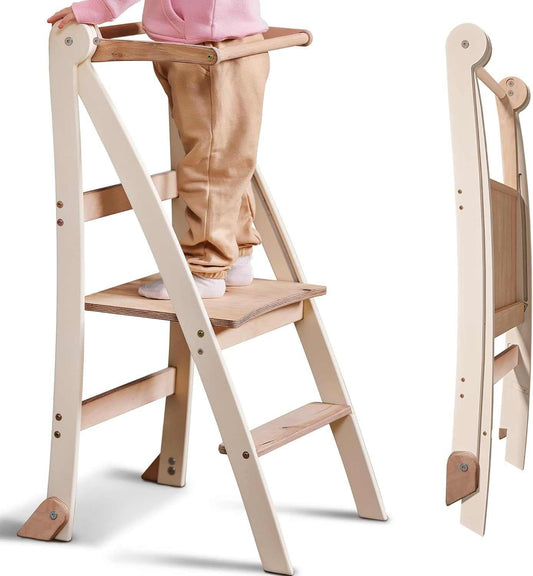 Holz Lernleiter Montessori – Safe & Versatile Kids Helper Stool